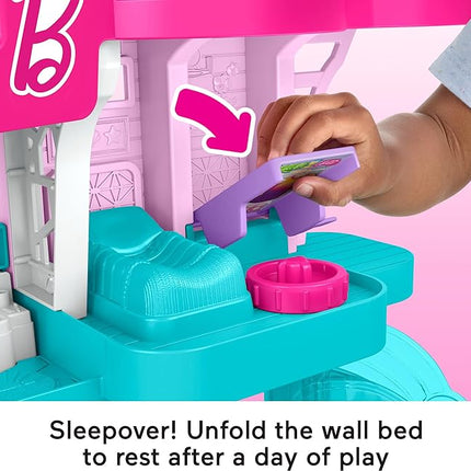 Fisher-Price Little People Toddler Toy Barbie Beach House Playset, Figures and Accessories for Preschool Pretend Play Kids Ages 18+ Months