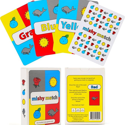Mishy Match Award-Winning Card Game for Adults & Teens - Hilarious Brain-Melting Party Game - Silly Gifts for Adults & Teens - Mensa Games - Funny Card Games
