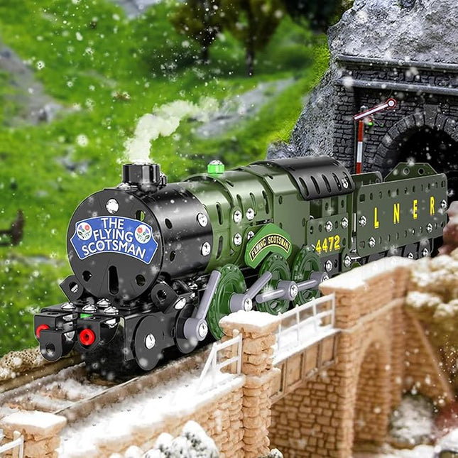 Lucky Doug STEM Building Projects Model Train Set Toys for Boys Kids 8 9 10 11 12 Years Old and Older - 340 PCS DIY Metal Building STEM Toys