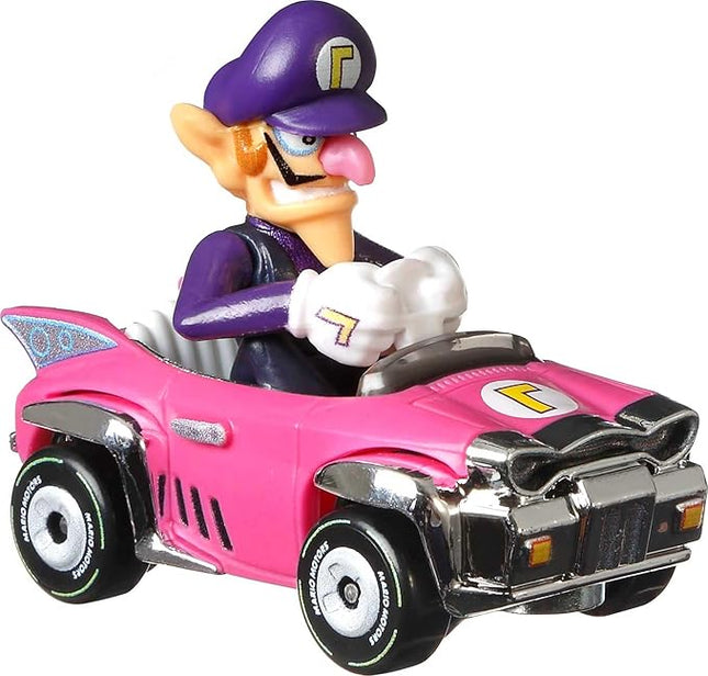 Hot Wheels Mario Kart Vehicle 4-Pack, Set of 4 Fan-Favorite Characters Includes 1 Exclusive Model, Collectible Gift for Kids & Fans Ages 3 Years Old & Up