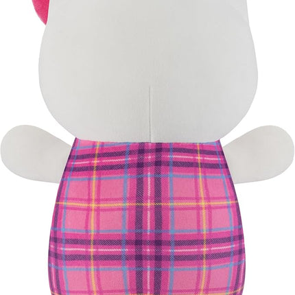 Squishmallows Original Sanrio 10in Plaid Hello Kitty HugMees – Ultrasoft Official Jazwares Plush (Medium-Sized)