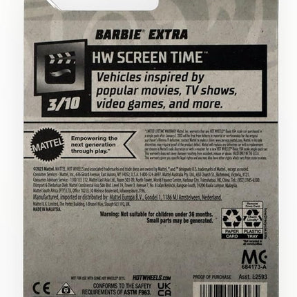 Hot Wheels Barbie Extra, HW Screen Time 3/10