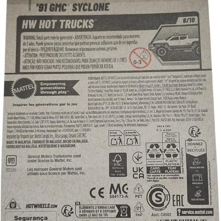 Hot Wheels '91 GMC Syclone [Purple], HW Hot Trucks 8/10, 119/250, 1:64 Scale Diecast Car