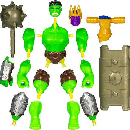 Avengers Marvel MixMashers Hulk Custom Deluxe Mix-and-Match Action Figure & Accessories, 5-Inch-Scale Super Hero Toys for Kids Ages 4+