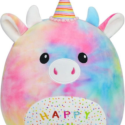 Cow Stuffed Animal Cow Plush Toys 12 Inch Soft Unicorn Plushies Pillow Cute Rainbow Plushies Room Decoration Birthday Gifts for Kids Toddlers Girls and Boys
