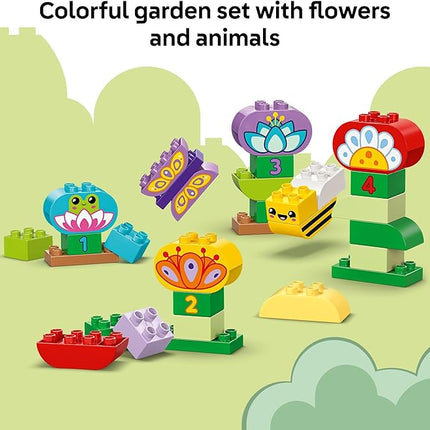 LEGO DUPLO Town Creative Garden & Flowers Building Toy Playset - Preschool Learning and Educational Flower Toy for Toddlers, Boys and Girls, Ages 2+ - Baby Gift Idea - 10444