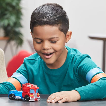 Transformers Playskool Heroes Rescue Bots Academy Team Optimus Prime, 4.5-Inch Action Figure, Kids Converting Robot Toy, Ages 3+ (Amazon Exclusive)