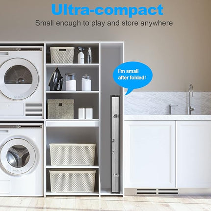 Table Tennis Table 4.5 FT / 6 FT / 8 FT / 9 FT Foldable Portable Ping Pong Table with 2 Table Tennis Paddles 3 Balls and Net for Indoor Outdoor Games