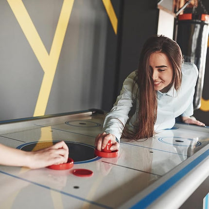 2.5 Inch Hockey Pucks, 8 Pcs Air Hockey Pucks Set Durable Puck for Air Hockeys Table Compatible with Standard Pushers and Goals Hockeys Replacement Puck Parts Set Game Tables Accessories (4 Styles)