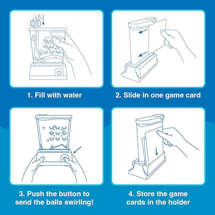 Playmonster Original Waterfuls Classic Handheld Water Games – Kids Games, Retro Travel Games, Fidget Toys for Kids, Autism Toys, 6 Interchangeable Back Panels, Screen Free Play, Portable, Ages 3+