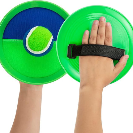 Outside Toys for Kids Ages 4-8 - Toss and Catch Ball Set, Kids Outdoor Games Yard Games for Kids and Adults with 6 Paddles and 3 Balls Toys for 3 4 5 6 7 8 Year Old Boys Girls Birthday