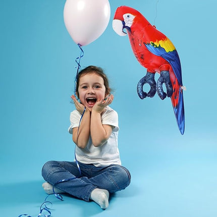 Jet Creations 24" Inflatable Scarlet Macaw Parrot Red, Yellow, Blue Animal Figure for Decor, Play, Livestock Party, Birthday,Kids Gift, Christmas, Winter