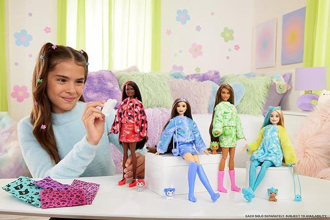 Barbie Cutie Reveal Doll & Accessories with Animal Costume & 10 Surprises Including Color Change, Bunny as a Koala in Costume-Themed Series
