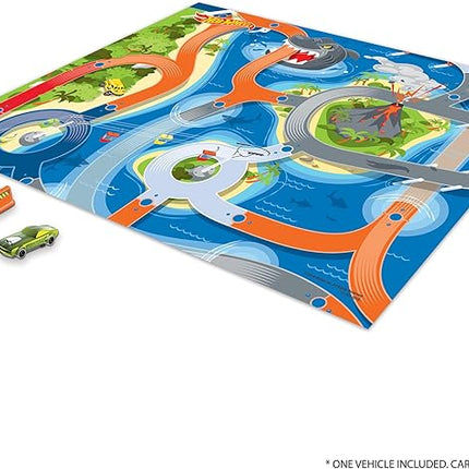 Imaginmat: Deluxe - Hot Wheels - Floor Playmat & Toy Car, 30.5 x 20.5, Character Vehicle & Road Accessories, Durable EVA Foam Mat, Licensed, Kids 3+