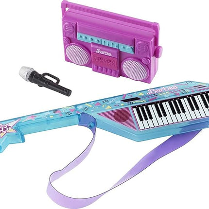 Barbie Rewind 80s Edition Dolls’ Night Out Doll, Brunette in Party Look Featuring Neon Jacket, Skirt & Accessories with Cassette Tape Doll Stand