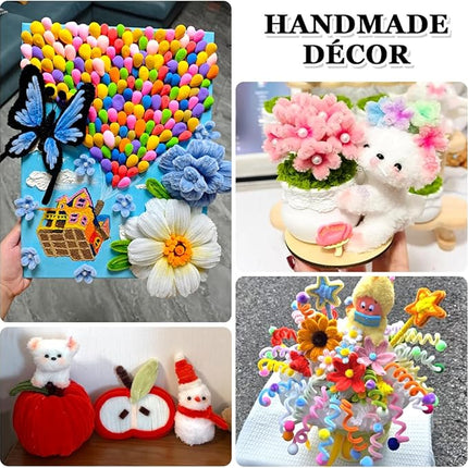 Bundooraking 1000pcs Value Pack Craft Pipe Cleaners in 20 Colors,12in Pipe Cleaner Bulk, Soft & Flexible for Arts and Crafts, DIY Projects, Decorations