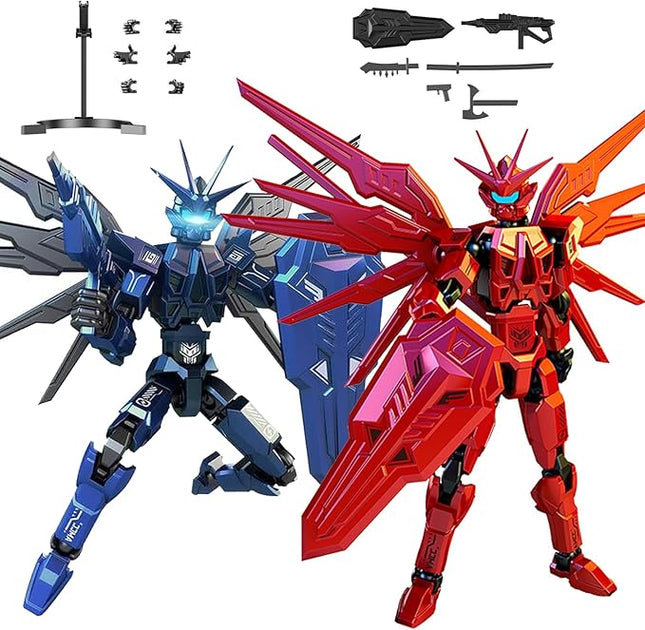 T13 Action Figure 2Pack Sets – Already Assembled 3D Printed Collectible Toy with Dummy 13, Titan 13 Robot T-13 Model Dummy Toys Kit for 6 7 8 9 10 11 12 Years Old Kids Gift & Adults