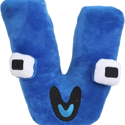 26-Letter Plush Toy Set (A-Z) - Cute Stuffed Plush Toys & Decorative Pillow, Educational Gift for Kids & Fun Home Decor (V)