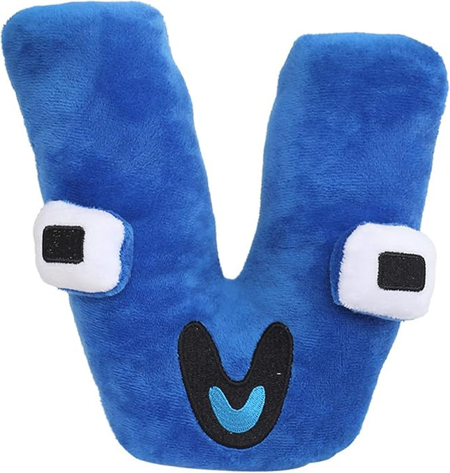 26-Letter Plush Toy Set (A-Z) - Cute Stuffed Plush Toys & Decorative Pillow, Educational Gift for Kids & Fun Home Decor (V)