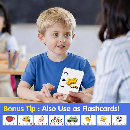 Educational Toys for 3 4 5 Year Old Boys Gift, Matching Letter Game Preschool ABC Learning Toys for Kids Ages 4-8 Years, Christmas Birthday Gifts for 3-6 Year Old Boys Toddler Toys Age 2-4