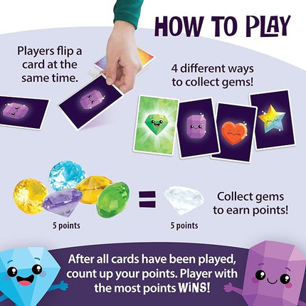 MindWare Best Gems Family Game for 5 Year Olds and up - Match Giant Gems to Earn Points, 2 to 4 Players