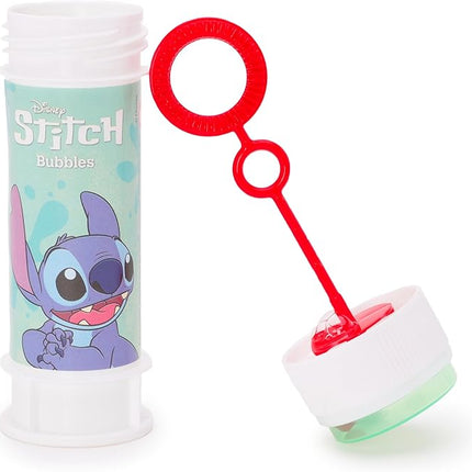 Toyland® Pack of 12 Stitch Bubbles with Wands, 60ml Solution & Novelty Maze Lid - Pocket Money & Party Bag Toys