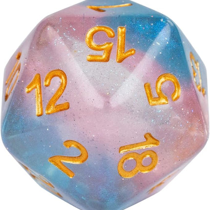 HDdais 7PCS Trans-Pride Polyhedral Dice Set, Homosexual Flag D&D Dice for Role Playing Game, DND Dice for RPG and Other Table Games