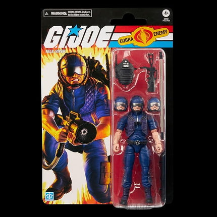 G.I. Joe Classified Series Retro Cardback Tele-Viper, Collectible 6 Inch Action Figure with 6 Accessories
