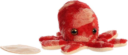 Aurora® Adorable Shoulderkins™ Alex Octopus™ Stuffed Animal - Fun Buddy That Can Go Everywhere with You - Perfect for Kids 3+ Years and Costumes - Red 5 Inches