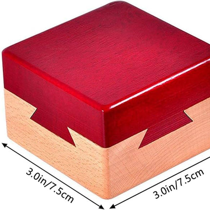 DC-BEAUTIFUL Impossible Dovetail Box Mini 3D Brain Teaser Wooden Magic Drawers Gift Jewelery Box Puzzle Toy