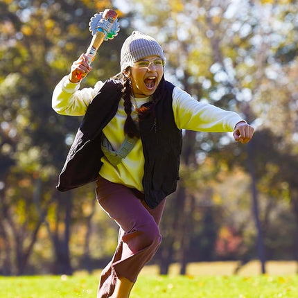 Nerf Zombie Strikeout Dart Blaster, 8 Nerf Elite Darts, Foam Blade, Pull Back Priming, Outdoor Games, Ages 8+ (Amazon Exclusive)