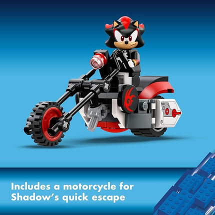 LEGO Sonic The Hedgehog Shadow The Hedgehog Escape Building Set, Motorcycle Toy, Video Game Character Figures, Sonic Toy for Kids, Gift for Gamers Ages 8 Plus, 76995