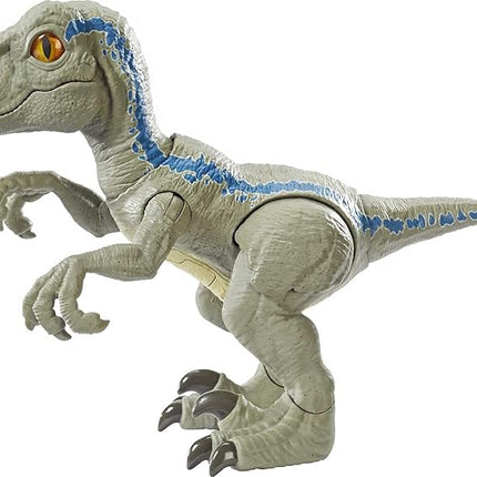 Mattel Jurassic World Primal Pal Blue with Spring-activated Action, Sound Effects Plus Neck, Shoulder, Tail and Feet Articulation for Added Play Movement
