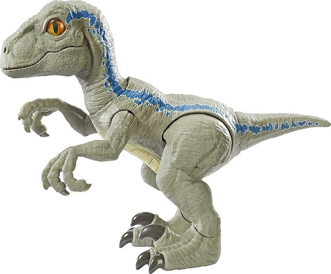 Mattel Jurassic World Primal Pal Blue with Spring-activated Action, Sound Effects Plus Neck, Shoulder, Tail and Feet Articulation for Added Play Movement
