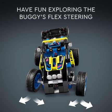 LEGO Technic Off-Road Race Buggy Buildable Car Toy, Cool Toy for 8 Year Old Boys, Girls and Kids who Love Rally Contests, Race Car Toy Featuring Moving 4-Cylinder Engine and Working Suspension, 42164