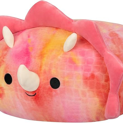 Squishmallows Stackables 12-Inch Trinity Pink Triceratops - Medium-Sized Ultrasoft Official Kelly Toy Plush
