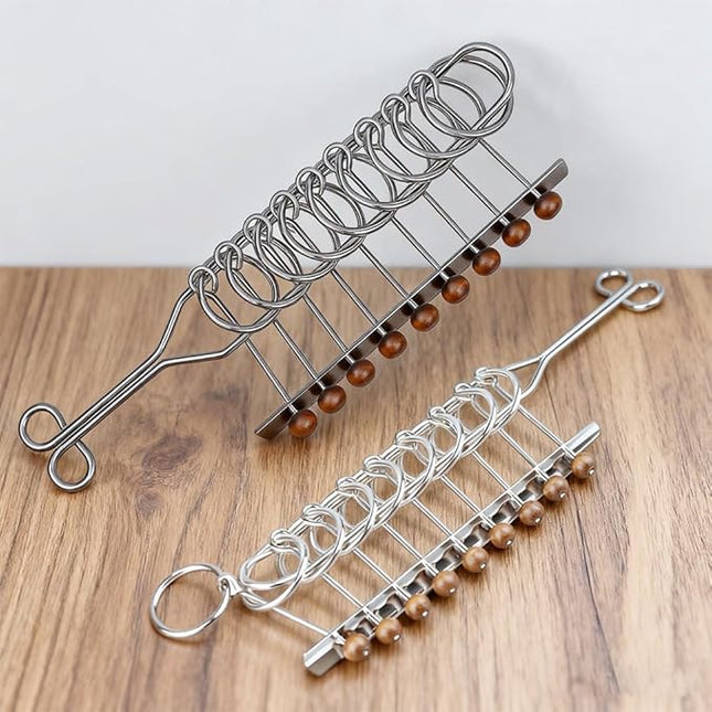 Traditional Brain TeasGame, Classical Metal Chinese 9 Linked Rings Puzzle, Children Educational Toys Gifts for Party Favor Kids Adults Boys and Girls Challenge