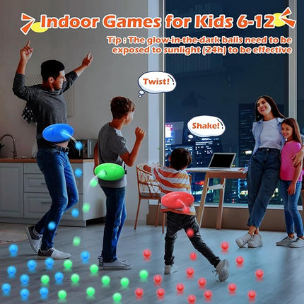 Skirfy Shaking Swing Balls Party Game,3 Pack Floor Game Party Favor Carnival Birthday Game for Kids Adult with 60 Balls, Outdoor Indoor Toys for Boys Girls, Valentine's Party Games Kids Toys