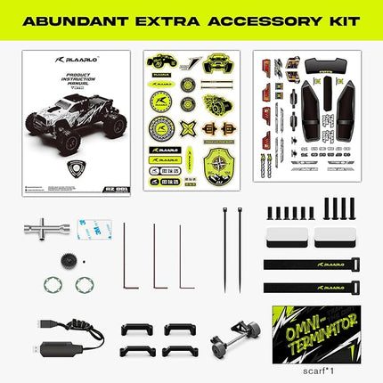 AMORIL 1/10 RTR Brushless Fast RC Cars for Adults,Max 50mph Hobby Electric Off-Road Monster Truck,Waterproof High Speed RC Car 4WD Remote Control Car with 3S Lipo,Green