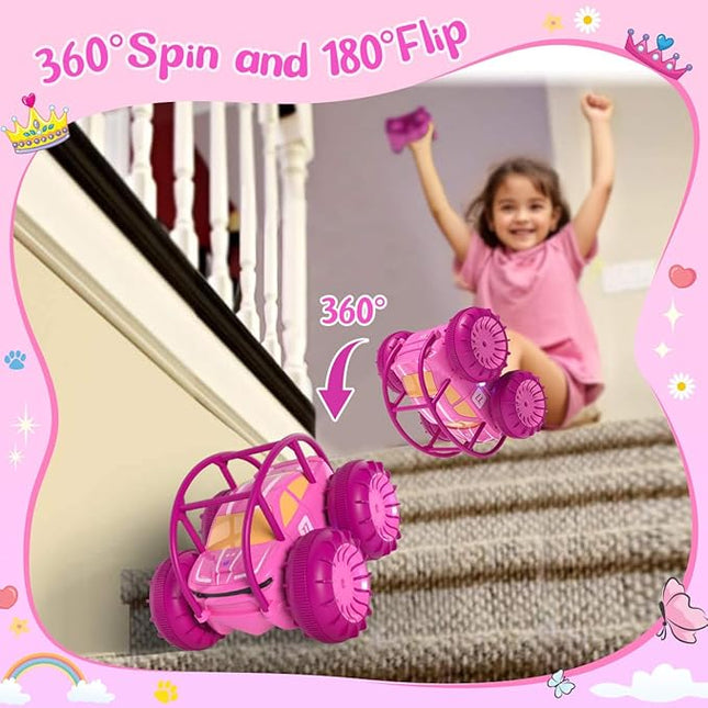 MaxTronic Amphibious Remote Control Car,Rechargeable RC Cars Toy 360° Flips Rotation Stunt Crawler 15KM/H 4WD All Terrain Outdoor Indoor Toy for Kids Boys Girls 3-12