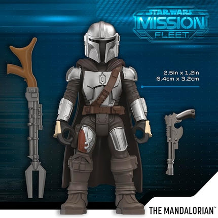 STAR WARS Mission Fleet, 2.5-Inch Scale Mandalorian Action Figure Set with 6 Figures & 8 Accessories, Toys for 4 Year Old Boys & Girls (Amazon Exclusive)