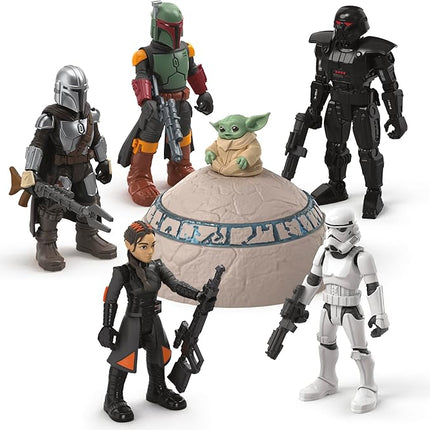 STAR WARS Mission Fleet, 2.5-Inch Scale Mandalorian Action Figure Set with 6 Figures & 8 Accessories, Toys for 4 Year Old Boys & Girls (Amazon Exclusive)
