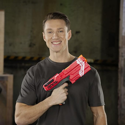 Nerf Rival Kronos XVIII-500 Blaster, Breech-Load, 5 Rival Rounds, Spring Action, 90 FPS Velocity, Red (Amazon Exclusive)