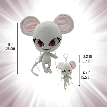 Miraculous Ladybug - Kwami Plush Kit, Mon Ami, 9-Inch Plush with Resin Eyes and Lifesize 5-Inch Stuffed Toy with Matching Backpack Keychain, Toys for Kids - Mullo