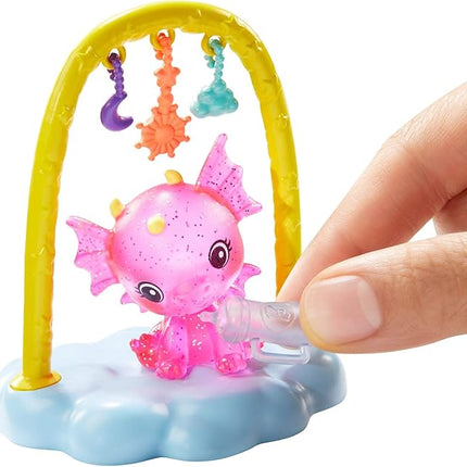 Barbie Dreamtopia Dragon Nursery Playset Princess Doll, Baby Dragons, Cradle and Accessories, Multi