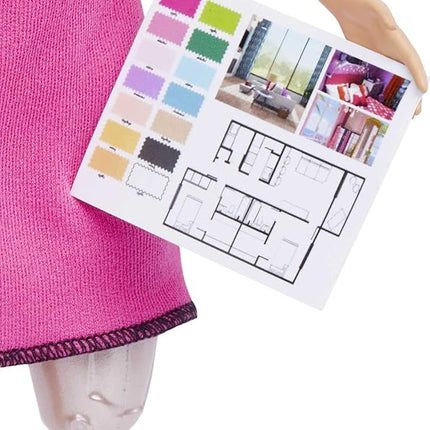 Barbie Careers Fashion Doll & Accessories, Interior Designer with Prosthetic Leg in Removable Outfit with Tablet & Design Sheet