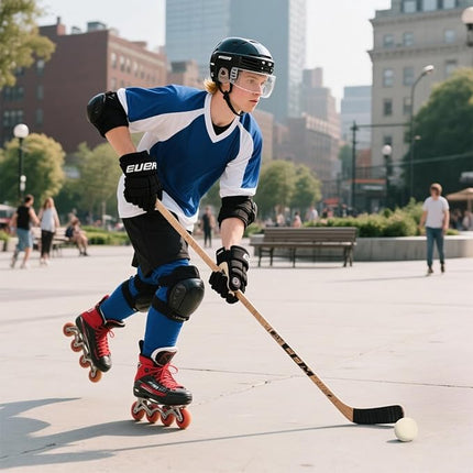 Tebery 16 Pack Street Hockey Balls, 8'' Road Roller Hockey, Sports Filed Balls for Indoor, Outdoor, Games