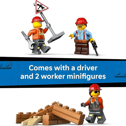 LEGO City Yellow Bulldozer Construction Site Building Toy for Kids, Ages 8+ - Pretend Play Set & Construction-Themed Building Blocks W/Toy Bulldozer Idea for Boys & Girls - 60466