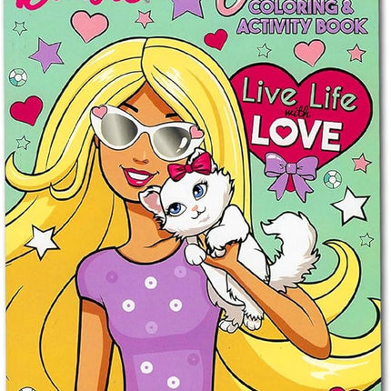 Barbie Coloring and Activity Book Set for Kids Toddlers – Set of 2 Books with Stickers and More