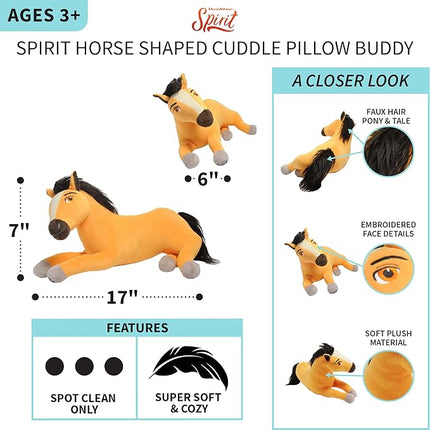 Franco Kids Bedding Super Soft Plush Cuddle Pillow Buddy, One Size, Spirit Riding Free Horse